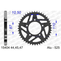 Corona AFAM aluminio 15404K - Paso 525