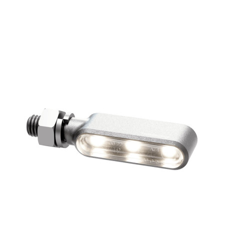 Intermitente LED HIGHSIDER pro Mono - homologado E - negro/traslúcido - Pareja