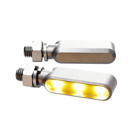 Intermitente LED HIGHSIDER pro Mono - homologado E - negro/traslúcido - Pareja