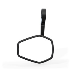 Retrovisor extremo de manillar HIGHSIDER pro Ventura-Trek largo – negro/plata – 1 pza