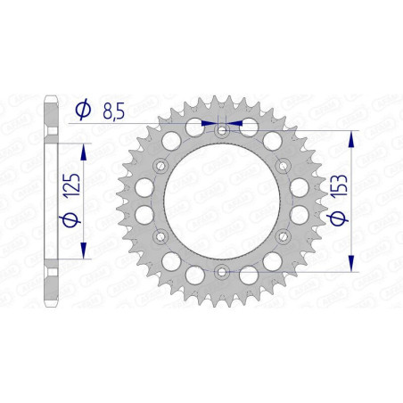 Corona AFAM aluminio ultraligera 11212 - Paso 520