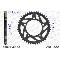 Corona AFAM aluminio 165801K - Paso 520