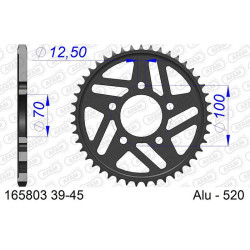 Corona AFAM aluminio 165803K - Paso 520