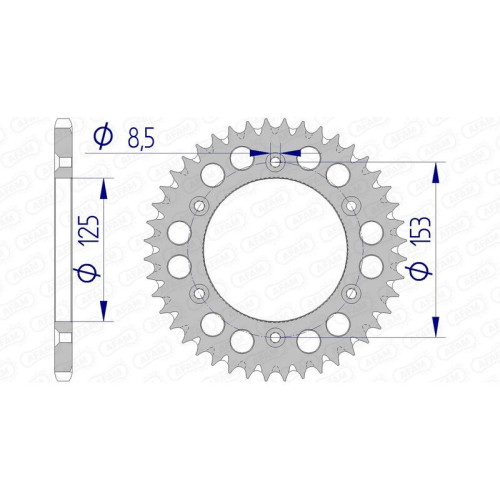 Corona AFAM aluminio ultraligera 11212 - Paso 520