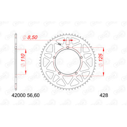 Corona AFAM aluminio 42000K - Paso 428