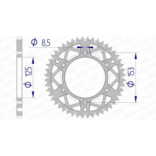 Corona AFAM aluminio ultraligera 11212 - Paso 520
