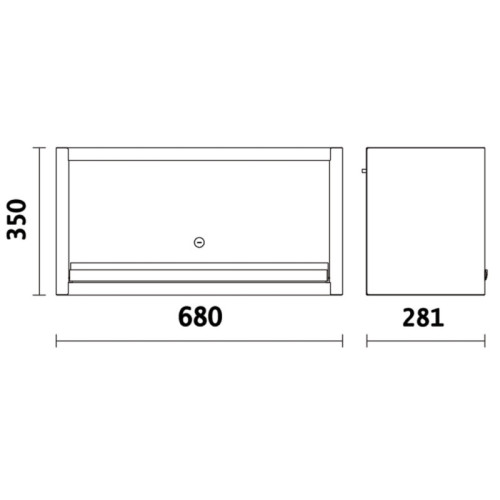 Armario superior de pared BETA para mobiliario de taller C45PRO