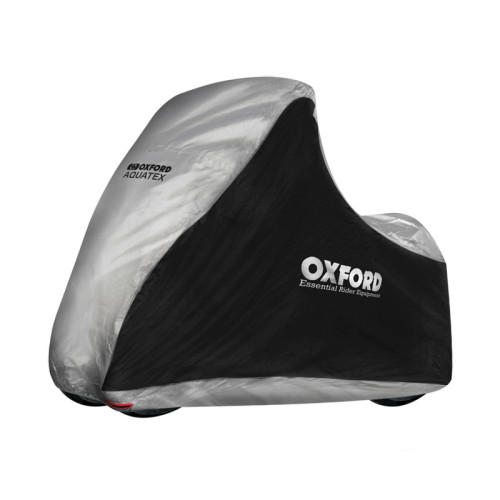 Funda de moto para exterior OXFORD Aquatex - Maxi Scooter 3 ruedas - Negro / Plata - Universal