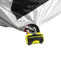 Funda de moto para exterior OXFORD Aquatex - Maxi Scooter 3 ruedas - Negro / Plata - Universal 2