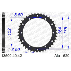 Corona AFAM aluminio 13500K - Paso 520