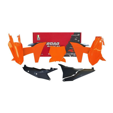 Kit de plástica RACETECH (6 pcs ) - Naranja / Negro