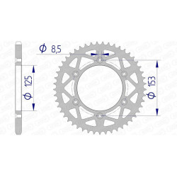 Corona AFAM aluminio ultraligera 11212 - Paso 520