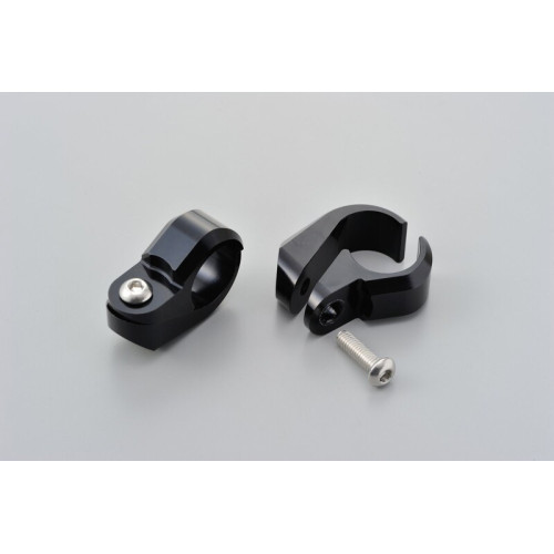 Juego de abrazaderas para barra de refuerzo de manillar DAYTONA aluminio anodizado negro - Ø22,2mm