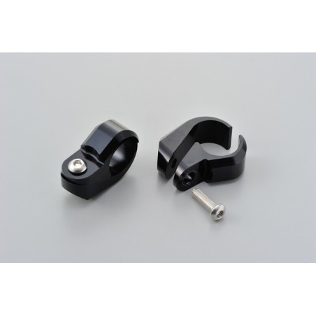 Juego de abrazaderas para barra de refuerzo de manillar DAYTONA aluminio anodizado negro - Ø22,2mm