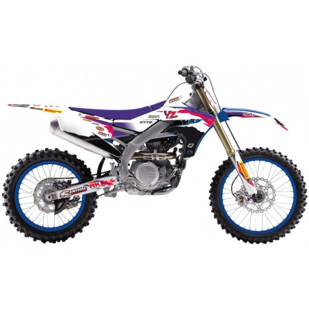 Kit de adhesivos + funda de asiento BLACKBIRD Replica Team Yamaha Factory 23, 50th Anniversary