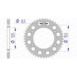 Corona AFAM aluminio ultraligera 11212 - Paso 520