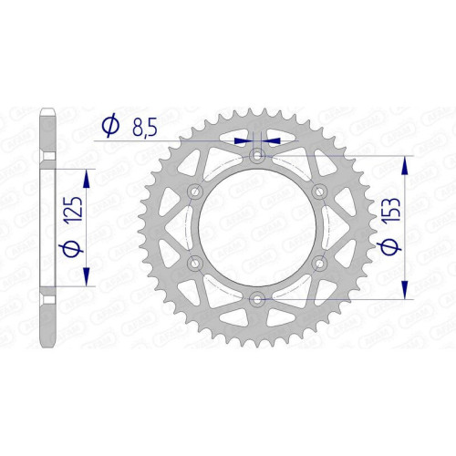 Corona AFAM aluminio ultraligera 11212 - Paso 520