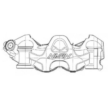 Pinza de freno radial derecha NISSIN 4 pistones