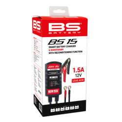 Cargador / mantenedor de baterías inteligente BS BATTERY BS15 con función de reacondicionamiento - 12V 1,5A