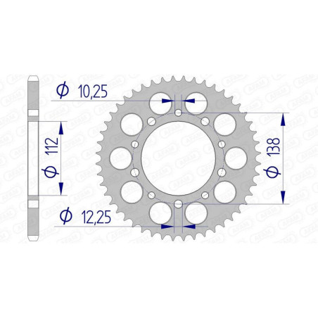 Corona AFAM aluminio ultraligera 11509 - Paso 520