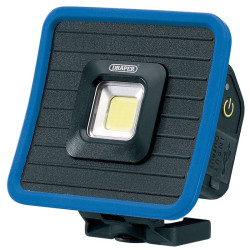 Mini reflector LED/COB DRAPER recargable y banco de energía con base magnética y gancho 10 W
