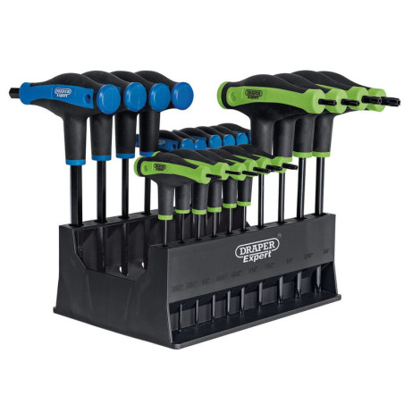 Juego de llaves hexagonales métricas con mango en T DRAPER TX-Star® Sift Grip - 20 pcs