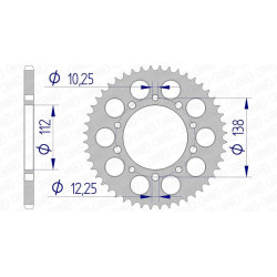 Corona AFAM aluminio ultraligera 11509 - Paso 520