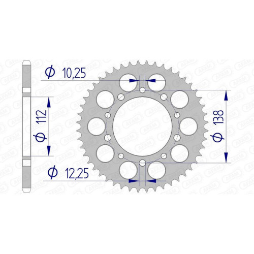 Corona AFAM aluminio ultraligera 11509 - Paso 520