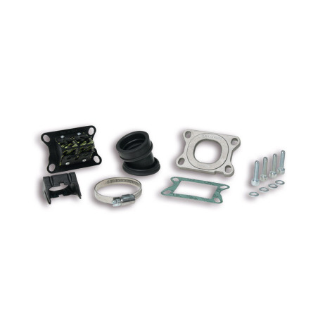 Sistema de admisión MALOSSI X360 MHR inclinado Ø28-35mm longitud 27mm - Motor Derbi / Minarelli