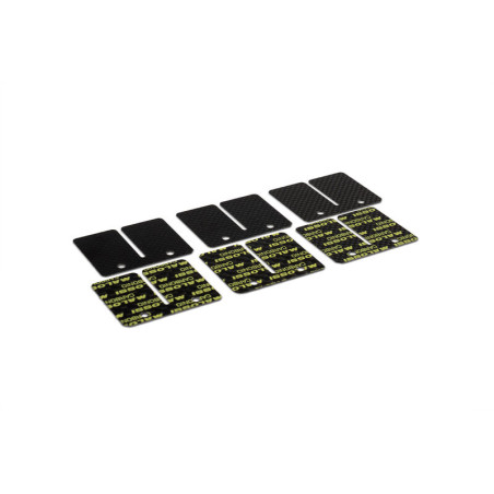 Juego de láminas de carbono MALOSSI espesores 0,30 / 0,35 / 0,40 mm para caja de láminas original