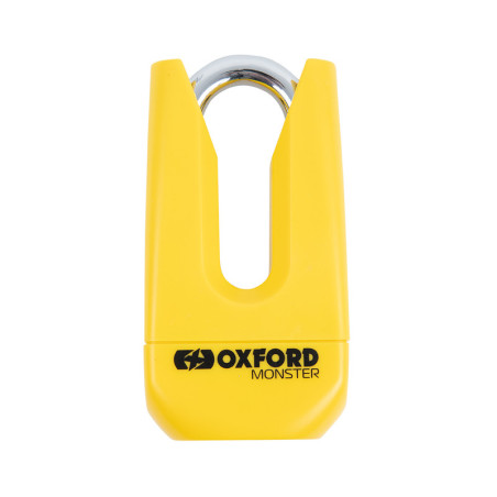 Candado de disco OXFORD Monster - Amarillo - Certificado Sold Secure Gold