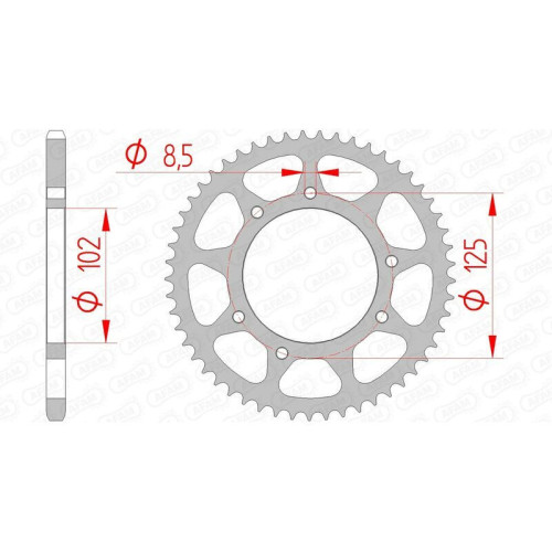 Kit de cadena AFAM 420R1 11/53 Standard - corona Standard