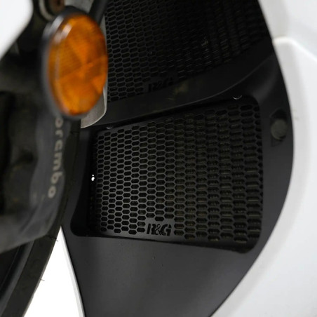 Protector de radiador de aceite R&G RACING Pro aluminio - Negro