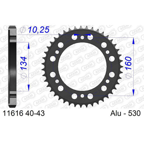 Corona AFAM aluminio ultraligera 11616 - Paso 530