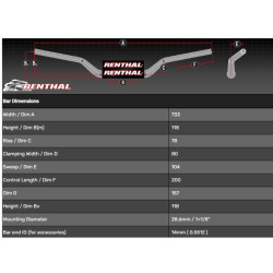 Manillar RENTHAL Fatbar® Street 845-50 Medium (Touring) 2