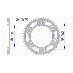 Corona AFAM aluminio ultraligera 11618 - Paso 520