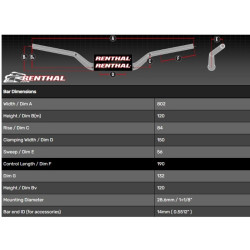Manillar RENTHAL Fatbar® Street 609-50 Adventure High 2