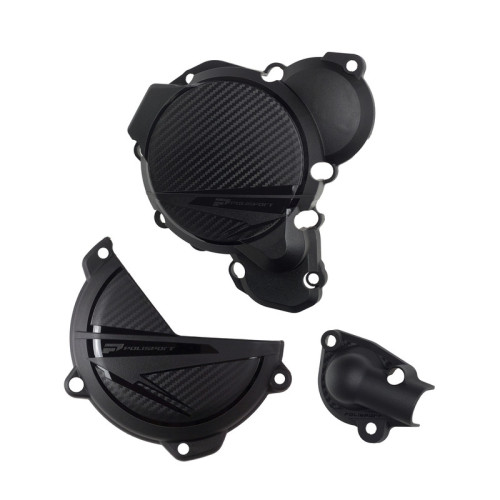 Protector tapa de embrague, encendido y bomba de agua POLISPORT - Negro