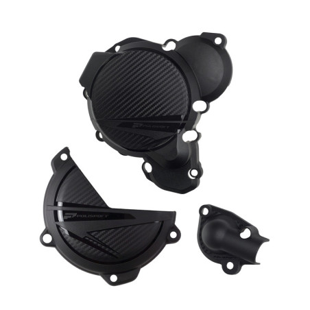 Protector tapa de embrague, encendido y bomba de agua POLISPORT - Negro