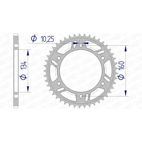 Corona AFAM aluminio ultraligera 11618 - Paso 520