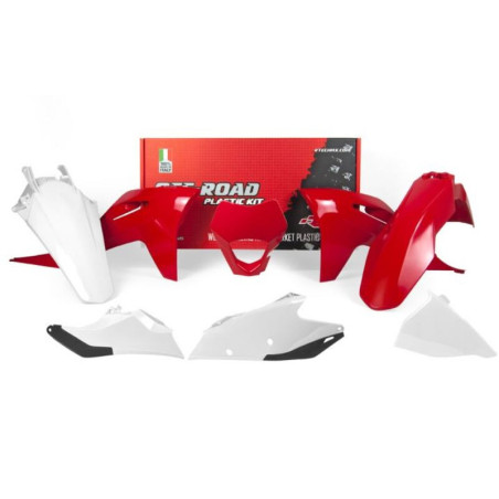Kit de plástica RACETECH (6 pcs ) - Rojo / Blanco