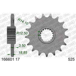 Piñón AFAM acero estándar 166601 - Paso 525