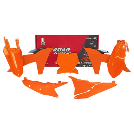 Kit de plástica RACETECH (6 pcs) - Naranja / Negro