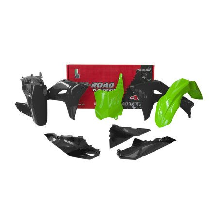 Kit de plástica RACETECH (5 pcs) - Verde / Negro