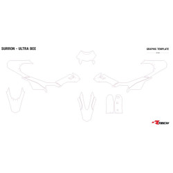 Kit de plástica RACETECH (6 pcs) - Azul 2