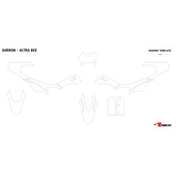 Kit de plástica RACETECH (6 pcs) - Blanco 2