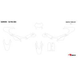 Kit de plástica RACETECH (6 pcs) - Gris 2
