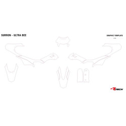 Kit de plástica RACETECH (6 pcs) - Color OEM 2