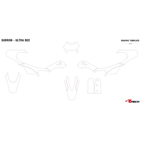 Kit de plástica RACETECH (6 pcs) - Color OEM