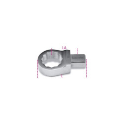Llave poligonal para barras dinamométricas con unión rectángular BETA - 12mm